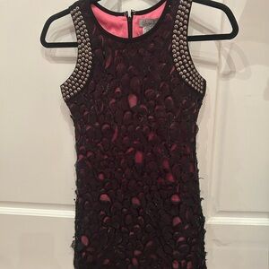 Helena Black and Pink Formal Kids Dress